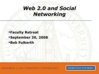 Web 2.0 and Social Networking