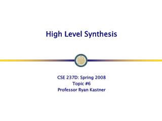 High Level Synthesis