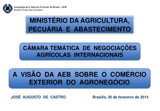 MINISTÉRIO DA AGRICULTURA, PECUÁRIA E ABASTECIMENTO