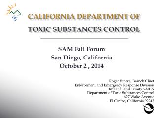 California department of toxic substances control