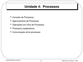 Unidade 4: Processos