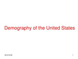 Demography of the United States
