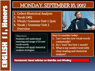 MONDAY, SEPTEMBER 16, 2012