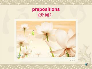 prepositions ( 介词）