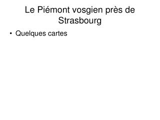 Le Piémont vosgien près de Strasbourg