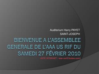 Auditorium Harry PAYET SAINT-JOSEPH