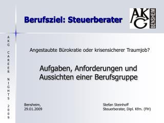 Aufgaben, Anforderungen und Aussichten einer Berufsgruppe