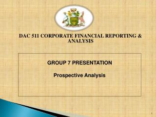 DAC 511 CORPORATE FINANCIAL REPORTING &amp; ANALYSIS