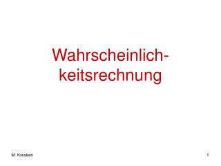 Wahrscheinlich-keitsrechnung