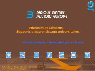 Microsim et Climatus : Supports d'apprentissage universitaires