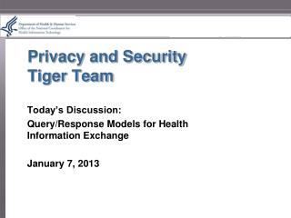 Privacy and Security Tiger Team