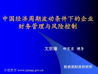 中国经济周期波动条件下的企业财务管理与风险控制