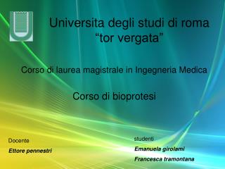 Universita degli studi di roma “tor vergata”