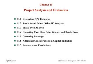 Chapter 11 Project Analysis and Evaluation