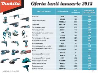 Oferta lunii ianuarie 2013