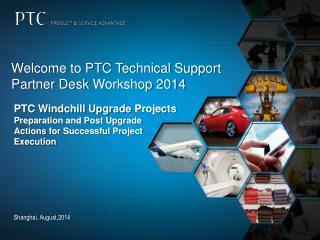 Welcome to PTC Technical Support Partner Desk Workshop 2014