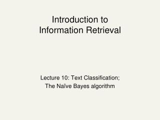 Introduction to Information Retrieval