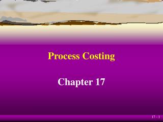 Process Costing