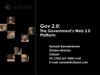 Gov 2.0: The Government’s Web 2.0 Platform