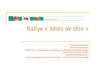 Rallye « Mots de tête »