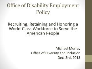 Office of Disability Employment Policy