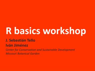 R basics workshop