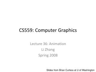 CS559: Computer Graphics