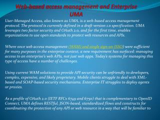 web-based access management and Enterprise UMA