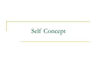 Self Concept