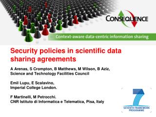 Security policies in scientific data sharing agreements