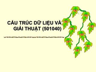 CẤU TRÚC DỮ LIỆU VÀ GIẢI THUẬT (501040)