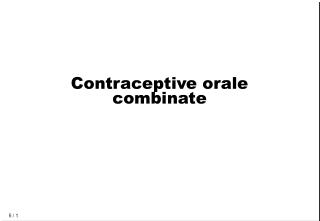 Contraceptive orale combinate
