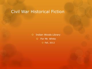 Civil War Historical Fiction