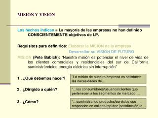 MISION Y VISION