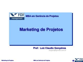 Marketing de Projetos