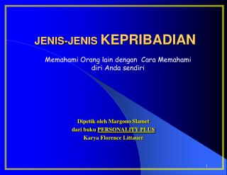 JENIS-JENIS KEPRIBADIAN