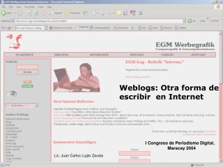 Weblogs: Otra forma de escribir en Internet