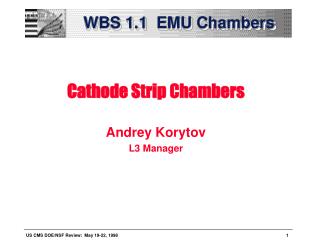 WBS 1.1 EMU Chambers