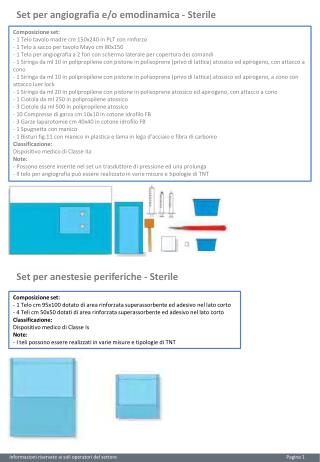 Set per angiografia e/o emodinamica - Sterile