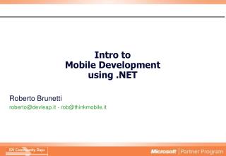 Intro to Mobile Development using .NET