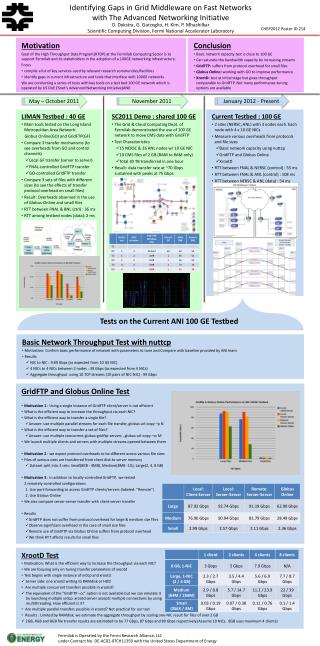 Identifying Gaps in Grid Middleware on Fast Networks with The Advanced Networking Initiative