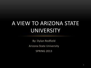 A View to arizona state university