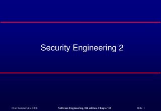 Security Engineering 2