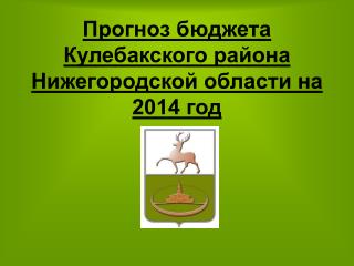 Прогноз бюджета Кулебакского района Нижегородской области на 2014 год