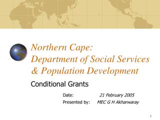 Northern Cape: Department of Social Services &amp; Population Development