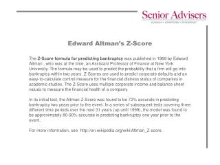 Edward Altman’s Z-Score