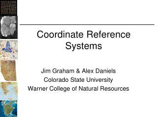 Coordinate Reference Systems