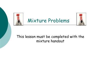 Mixture Problems