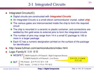 2-1 Integrated Circuits