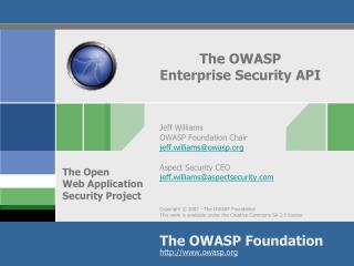 The OWASP Enterprise Security API